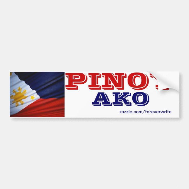 Philippines Pinoy ako Bumper Sticker (Front)