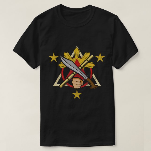 Philippines Proud Martial Arts Kali Eskrima Arnis T-Shirt (Design Front)
