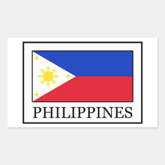 Philippines Rectangular Sticker (Front)