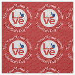 Philippines Red LOVE Flag Personalized  Fabric