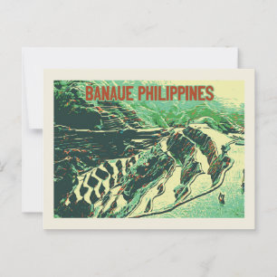Philippines, rice terraces in Banaue Luzon island Postcard