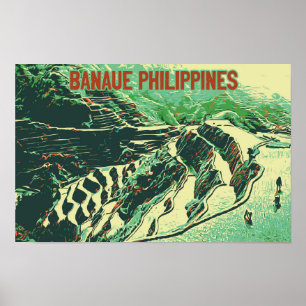 Philippines, rice terraces in Banaue Luzon island Poster