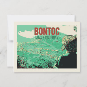 Philippines, rice terraces in Bontoc Luzon island Postcard
