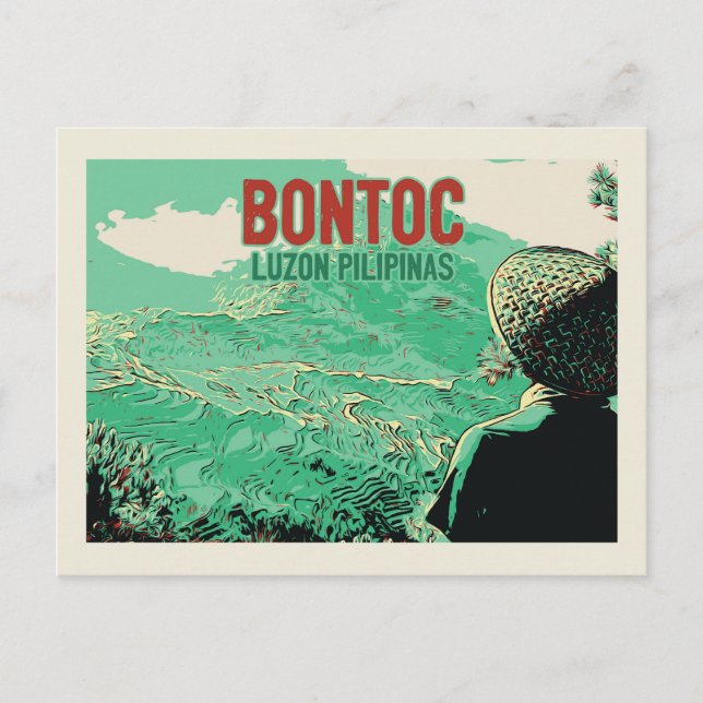 Philippines, rice terraces in Bontoc Luzon island Postcard (Front)