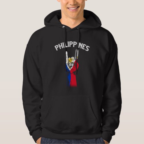 Philippines Rock Hand Filipino Pride Pinoy Hoodie
