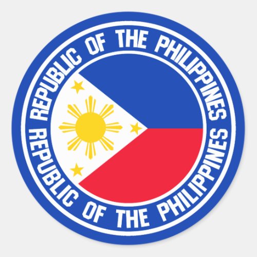 Philippines Round Emblem Classic Round Sticker