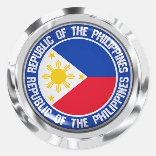 Philippines Round Emblem Classic Round Sticker