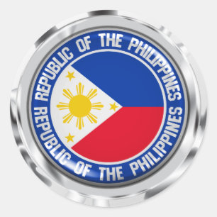 Philippines Round Emblem Classic Round Sticker