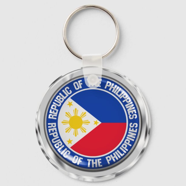 Philippines Round Emblem Keychain (Front)