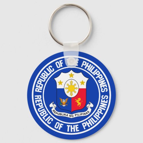 Philippines Round Emblem Keychain