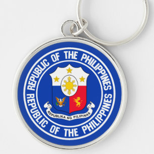 Philippines Round Emblem Keychain