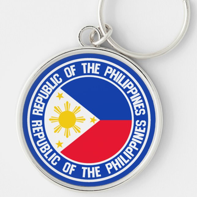 Philippines Round Emblem Keychain (Front)