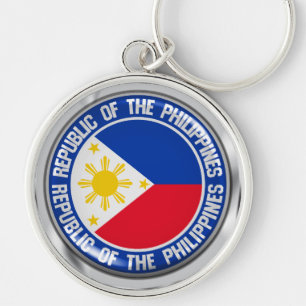 Philippines Round Emblem Keychain