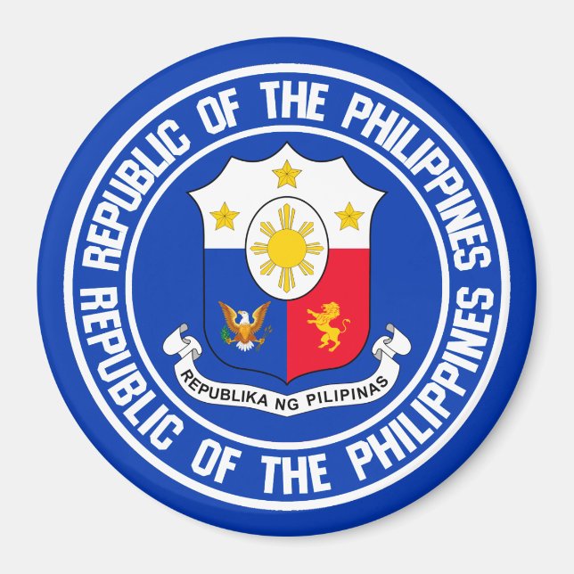 Philippines Round Emblem Magnet (Front)