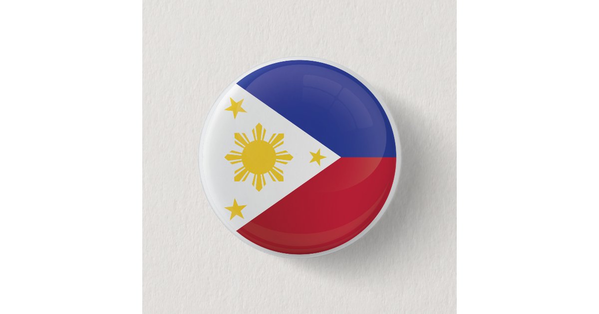Philippines Round Icon Flag Button | Zazzle