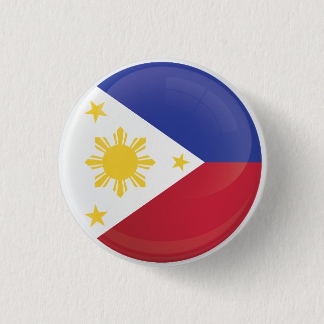 Philippines  Round Icon Flag Button (Front)