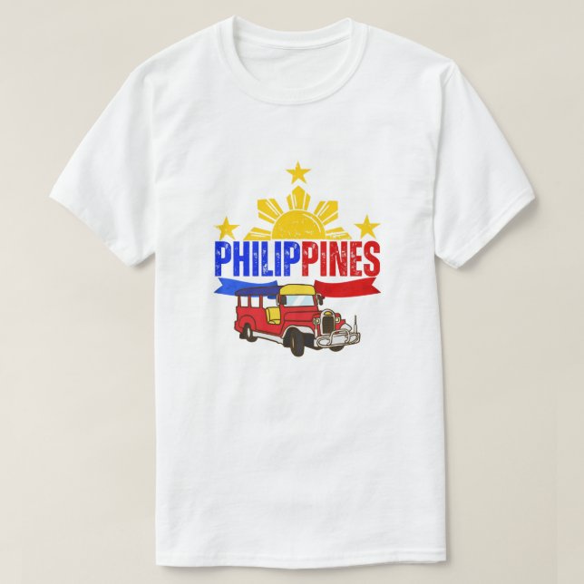 Philippines Sun | Jeepney | Filipino T-Shirt (Design Front)