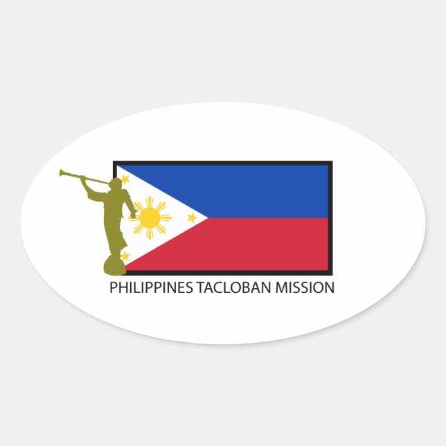 PHILIPPINES TACLOBAN MISSION LDS CTR OVAL STICKER (Front)