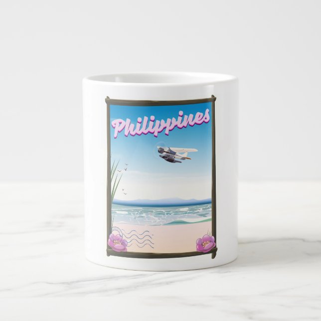 Philippines Travel poster Giant Coffee Mug (Front)