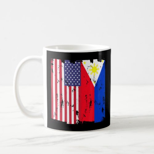 Philippines USA Flag Filipino American Loves pilip Coffee Mug