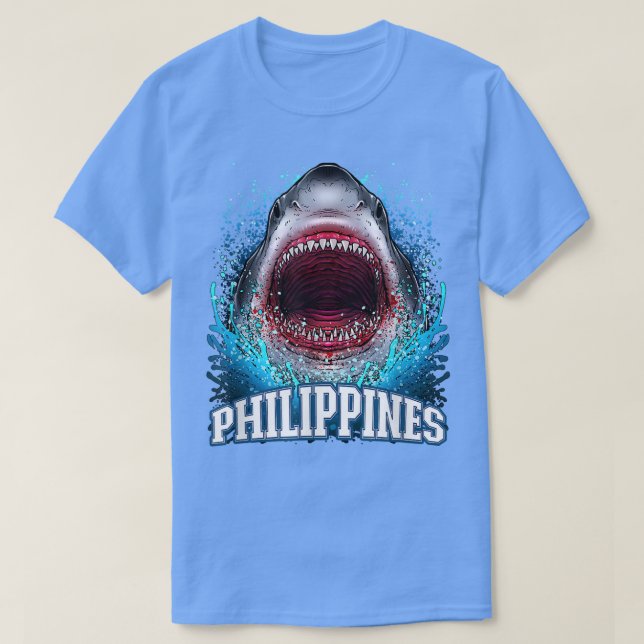 Philippines Vacation Great White Shark Beach Trip  T-Shirt (Design Front)