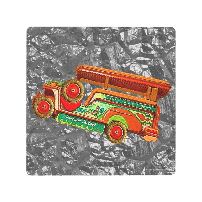 Philippines' Vintage Jeepney Metal Print (Front)