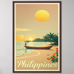 Philippines vintage travel poster