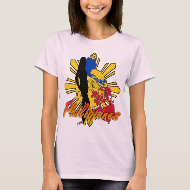 Philippines W/Girl Ladies T-Shirt (Front)