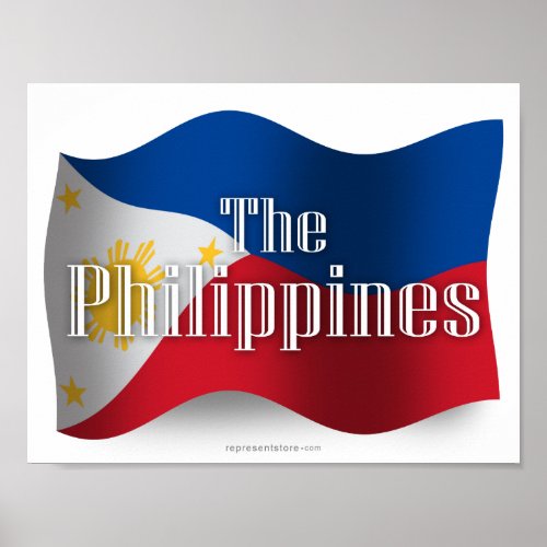 Philippines Waving Flag Poster