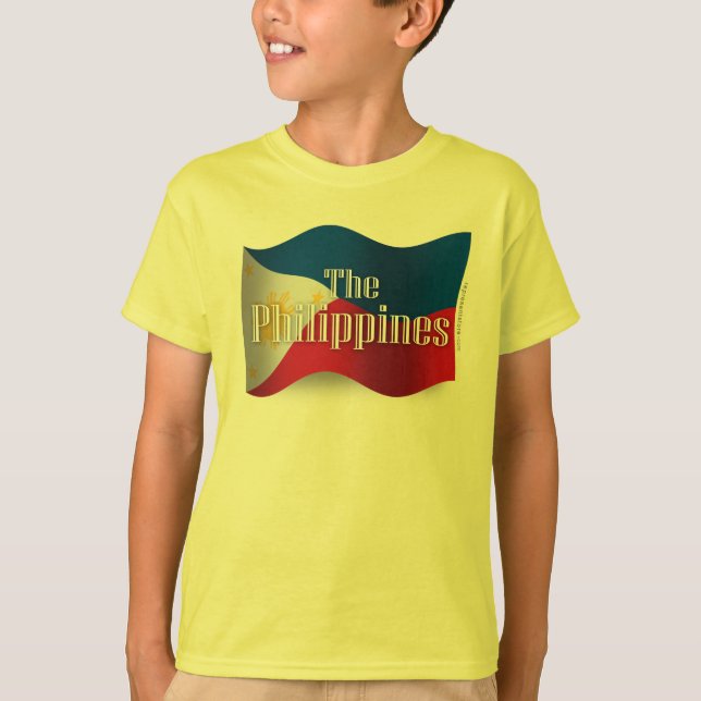 Philippines Waving Flag T-Shirt (Front)