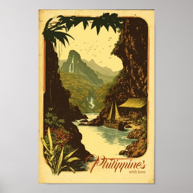 Philippines with love vintage poster (Front)