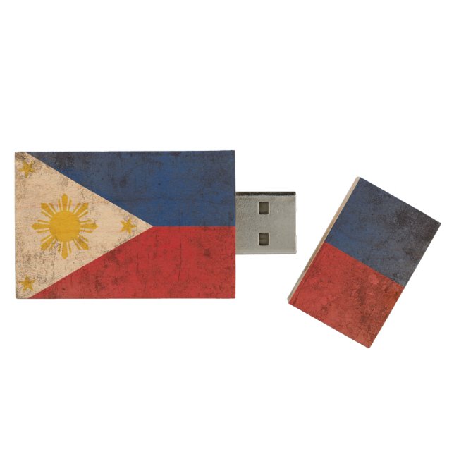 Philippines Wood USB Flash Drive (Opened)