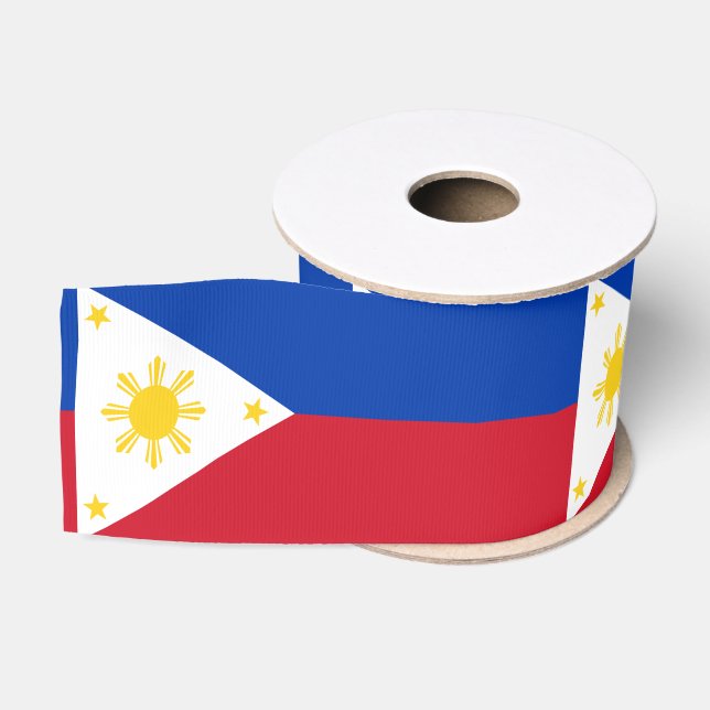 Philippino Flag & Philippines, holiday/sports Grosgrain Ribbon (Spool)