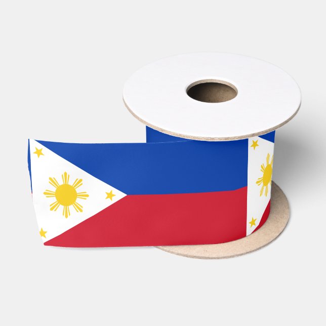 Philippino Flag & Philippines, holiday/sports Satin Ribbon (Spool)