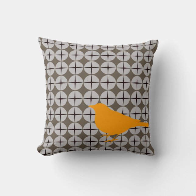 Philips Head Bird Throw Pillow (Front)