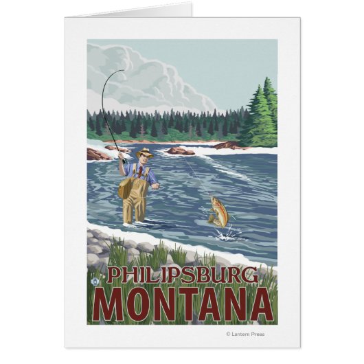 Philipsburg, MontanaFly Fisherman Cards (Front)