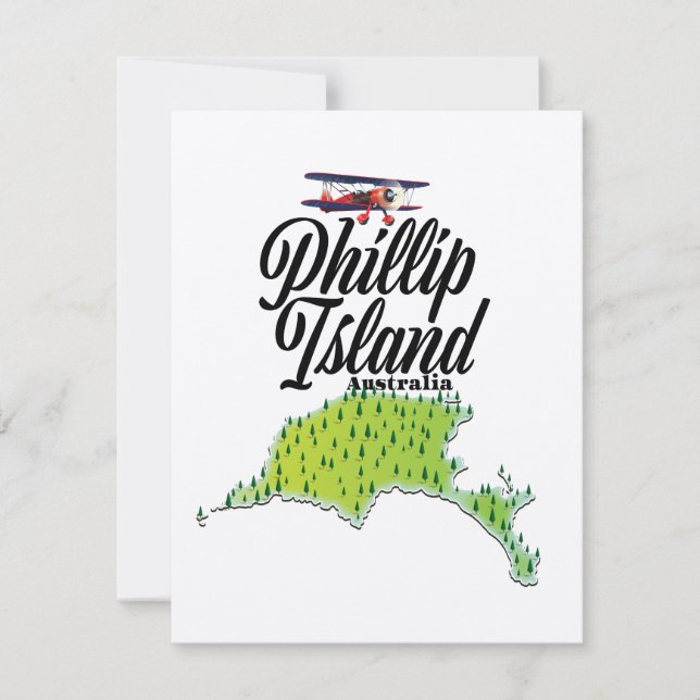 Phillip Island Australia map (Front)