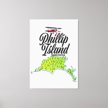 Phillip Island Australia Map Canvas Print by bartonleclaydesign at Zazzle