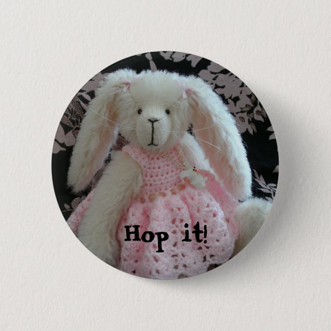 Phillipa Bunny by Wee Darlin Bears Pinback Button (Front)