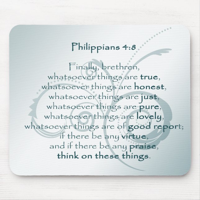 Phillipian 4:8 mouse pad (Front)