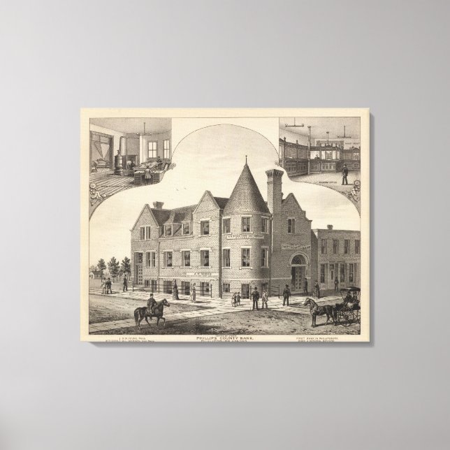 Phillips County Bank, Phillipsburg, Kansas Canvas Print (Front)