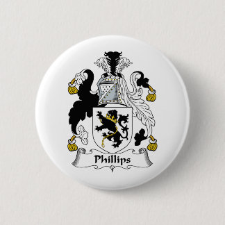 Phillips Family Crest Pinback Button