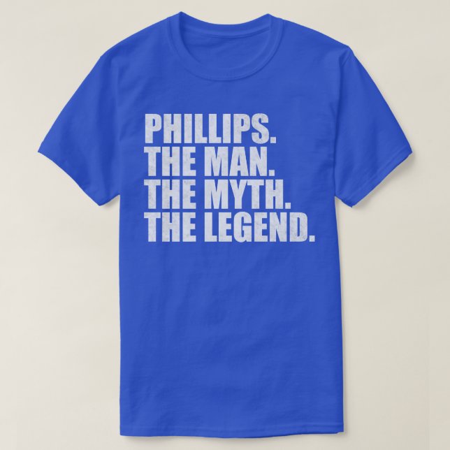 PhillipsPhillips Family name Phillips last Name Ph T-Shirt (Design Front)