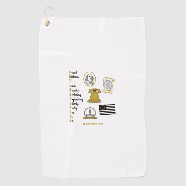 Philly Acronym Golf Towel (Front)