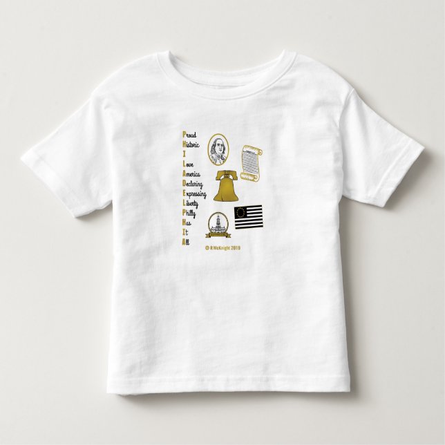 Philly Acronym Tourist Toddler Tee (Front)