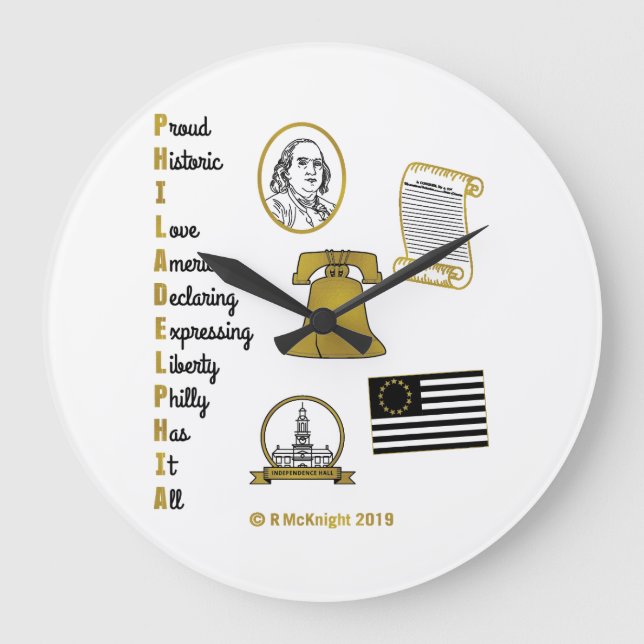 Philly Acronym Wall Clock (Front)