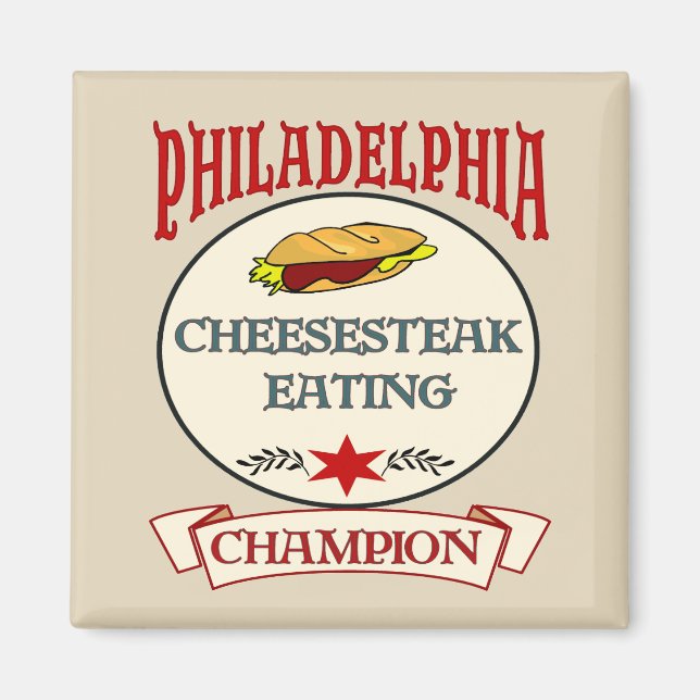 Philly Cheese Steak Champ Magnet (Front)