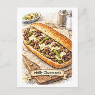 Philly Cheesesteak (American Food Series) Postcard