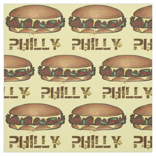Philly Cheesesteak Steak Sandwich Philadelphia PA Fabric