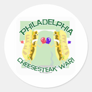 Philly Cheesteak War Classic Round Sticker